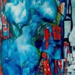 "Blu nude. Modern. l…" başlıklı Tablo Nadezda Baruns tarafından, Orijinal sanat, Petrol