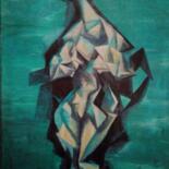 Painting titled "Nude. Cubism. Oil." by Nadezda Baruns, Original Artwork, Acrylic