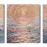 Pittura intitolato "The ocean sunrise" da Nadiia Antoniuk, Opera d'arte originale, Acrilico Montato su Telaio per barella in…