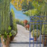 Pintura titulada "LE JARDIN" por Nadine Jacot (Nad-Ev), Obra de arte original, Acrílico