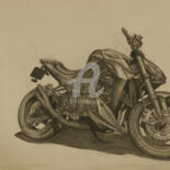 Drawing titled "Solid Speed, Resting" by Lyrio, Original Artwork, Pencil