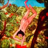 Pittura intitolato "Sunbathe in cacti" da Julia Nazar, Opera d'arte originale, Olio