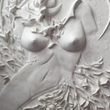 Sculpture titled "Venus" by Nastassia Karpenkova, Original Artwork, Plaster Mounted on Wood Panel