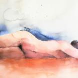 Painting titled "dreaming body" by Nastia Manga, Original Artwork, Watercolor