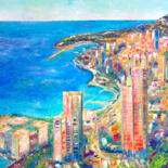 Peinture intitulée "Monte Carlo Bay" par Natalia Shchipakina, Œuvre d'art originale, Huile