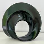 Sculpture titled "Cycle (green chamel…" by Natalia Valter, Original Artwork, Stone