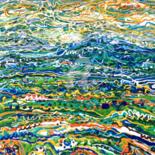 Peinture intitulée "Montagnes abstrait" par Natalia Kuruch, Œuvre d'art originale, Acrylique