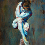 Painting titled "EMOTIONAL RESCUE #2" by Natalya Pravda, Original Artwork, Lacquer