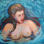 Painting titled "Woman's beauty conc…" by Nata Shemshur, Original Artwork, Acrylic Mounted on Wood Stretcher frame