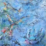 Peinture intitulée "le chant des oiseaux" par Nathalie Grange, Œuvre d'art originale, Acrylique