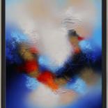 Painting titled "CELESTIAL Tableau a…" by Nathalie Robert, Original Artwork, Acrylic