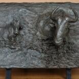 Скульптура под названием "La traversée haut-r…" - Naty'Milau-Hg, Подлинное произведение искусства, Терракота