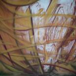 Peinture intitulée "flammes" par Nelly Coudoux, Œuvre d'art originale, Pastel
