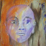 Painting titled "rousse" by Nelly Coudoux, Original Artwork, Acrylic