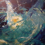 Painting titled "broken glass" by Nuno Feijao, Original Artwork, Oil