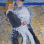 Painting titled "Les amants" by Nicolas Cavuoto, Original Artwork, Oil