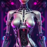 Digital Arts titled "Automatic Barbie" by Nicolas Chammat, Original Artwork, AI generated image