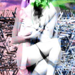 Digitale Kunst getiteld "Snuggle Girlz" door Nigami, Origineel Kunstwerk, Gemanipuleerde fotografie