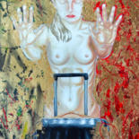 Картина под названием "Homeland doesn't ca…" - Nika Glushkova, Подлинное произведение искусства, Масло Установлен на Деревян…