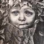 Dessin intitulée "Осень" par Viktoriia Martseniuk, Œuvre d'art originale, Crayon