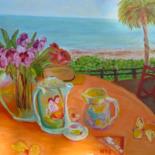 Painting titled "Gauguin on the Gulf" by Noreen Schumann, Original Artwork, Oil
