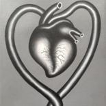 「BIG HEART」というタイトルの絵画 Marcelo Novoによって, オリジナルのアートワーク, アクリル