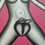 Schilderij getiteld "INTIMATE HEART" door Marcelo Novo, Origineel Kunstwerk, Olie