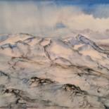 Картина под названием "ранняя весна в горах" - Николай Рощин, Подлинное произведение искусства, Акварель