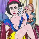 Pintura intitulada "Snow white" por Nyla, Obras de arte originais, Acrílico