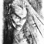 Disegno intitolato "Vampiro" da O-Hido Sonia Art, Opera d'arte originale, Inchiostro