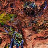 Peinture intitulée "fracture minérale" par Maurice Odic, Œuvre d'art originale, Huile