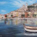 Painting titled "PortoVenere Italy" by Oksana Gnatyuk, Original Artwork, Oil