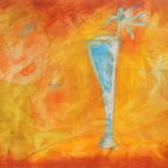 Painting titled "Sunshine blues" by Oksana Veber, Original Artwork, Oil