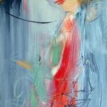 Painting titled "Parting with a summ…" by Oksana Veber, Original Artwork, Oil Mounted on Wood Stretcher frame