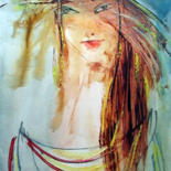 Painting titled "Portrait" by Oksana Veber, Original Artwork, Oil