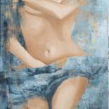 Painting titled "What if? - erotic a…" by Olesya Izmaylova, Original Artwork, Acrylic Mounted on Wood Stretcher frame