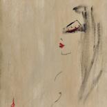 Schilderij getiteld "She exists" door Olesya Nikolaeva, Origineel Kunstwerk, Inkt