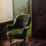 Картина под названием "Green chair" - Olesya Turukina, Подлинное произведение искусства, Масло Установлен на Деревянная рама…