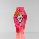 Sculpture titled "pink multicolour sc…" by Olga Chertova, Original Artwork, Concrete