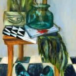 Painting titled "From life of chairs" by Olga Ivanova, Original Artwork, Oil Mounted on Wood Stretcher frame