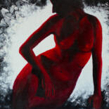 "Red Nu Girl" başlıklı Tablo Olga Kolomenskaya tarafından, Orijinal sanat, Petrol Ahşap Sedye çerçevesi üzerine monte edilmiş