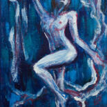 Картина под названием "Blue Nu Girl 2" - Olga Kolomenskaya, Подлинное произведение искусства, Акрил