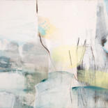 Malerei mit dem Titel "Pris dans la glace" von Olivia Melchior, Original-Kunstwerk