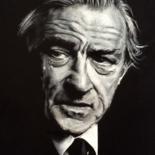 Dessin intitulée "Robert De Niro" par Olivier Pringal, Œuvre d'art originale, Pastel