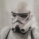 Drawing titled "Stormtrooper de Sta…" by Olivier Valèry, Original Artwork, Pastel