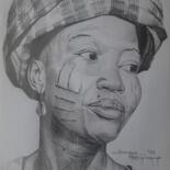 Dessin intitulée "ÀMÌ ÌDÁNIMÒ (MY IDE…" par Olumuyiwa Paul Somoye, Œuvre d'art originale, Crayon Monté sur Châssis en bois