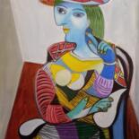 Painting titled "Picasso" by Ophélie Bonheme, Original Artwork, Oil