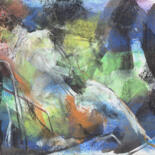 Painting titled "Nudesketch005" by Osam Fukuda, Original Artwork, Pastel