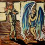 Pintura titulada "La Canción" por Oscar Galvan, Obra de arte original, Acrílico Montado en Bastidor de camilla de madera