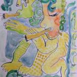 Pittura intitolato "image4-mitos mayas…" da Capeche, Opera d'arte originale, Acquarello